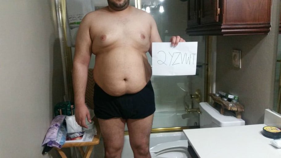 A progress pic of a person at 130 kg