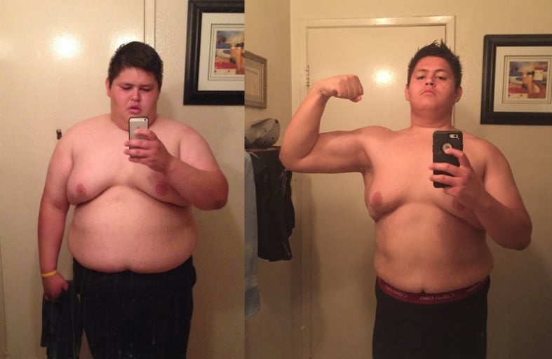 5'10 Male Before and After 117 lbs Weight Loss 365 lbs to 248 lbs