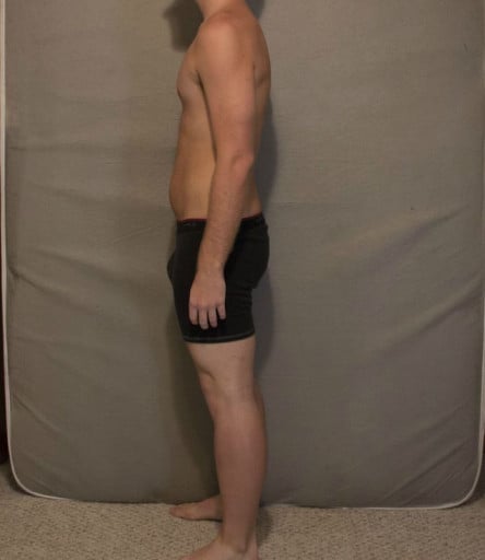 A picture of a 6'1" male showing a fat loss from 295 pounds to 191 pounds. A total loss of 104 pounds.