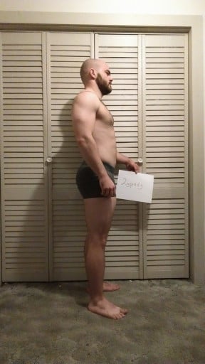 A progress pic of a 5'6" man showing a snapshot of 173 pounds at a height of 5'6