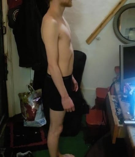 A picture of a 5'7" male showing a snapshot of 115 pounds at a height of 5'7