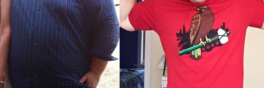 Before and After 180 lbs Fat Loss 6 foot Male 419 lbs to 239 lbs