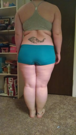 A progress pic of a 5'1" woman showing a snapshot of 155 pounds at a height of 5'1