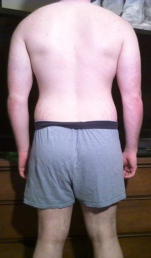 A progress pic of a person at 204 lbs