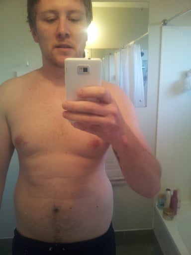 A progress pic of a person at 171 lbs