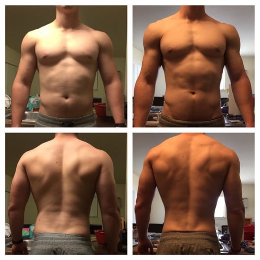 6'4 Male 24 lbs Fat Loss Before and After 234 lbs to 210 lbs