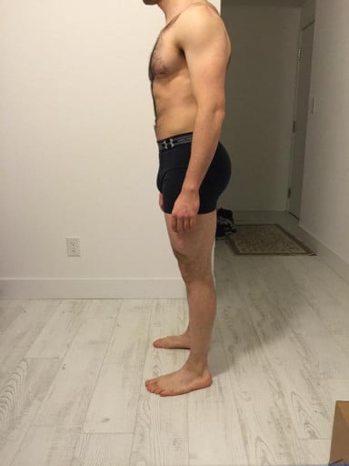 A picture of a 5'11" male showing a snapshot of 188 pounds at a height of 5'11