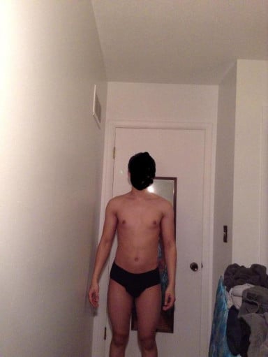 A progress pic of a 5'9" man showing a snapshot of 153 pounds at a height of 5'9