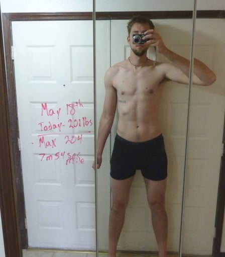 A progress pic of a person at 6'9