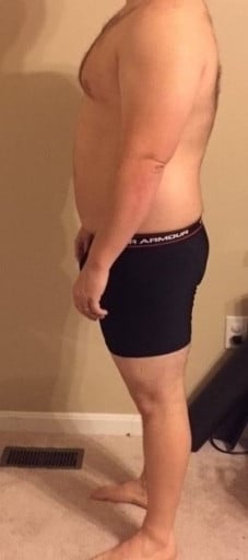 A progress pic of a 6'0" man showing a snapshot of 255 pounds at a height of 6'0