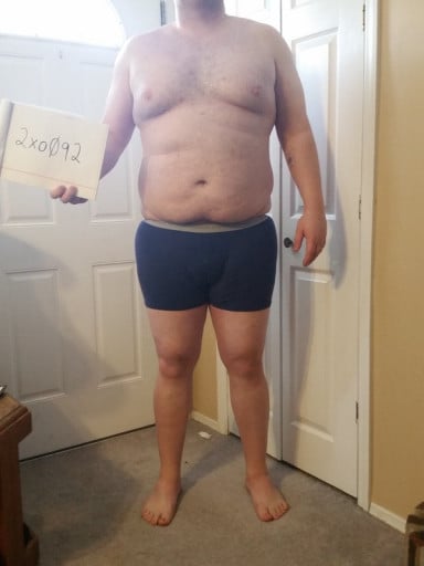 A progress pic of a 6'3" man showing a snapshot of 311 pounds at a height of 6'3