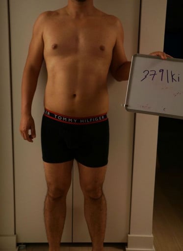 A picture of a 5'11" male showing a snapshot of 191 pounds at a height of 5'11