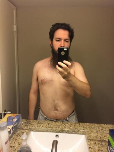 A progress pic of a person at 145 lbs