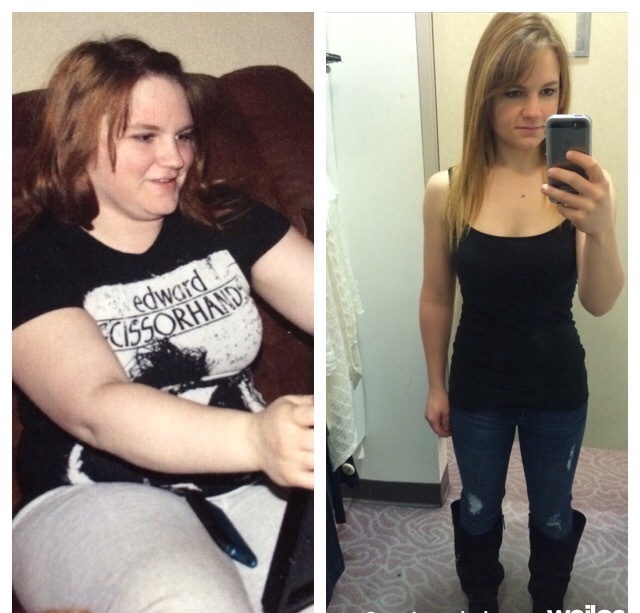 Before and After 56 lbs Fat Loss 5'1 Female 170 lbs to 114 lbs