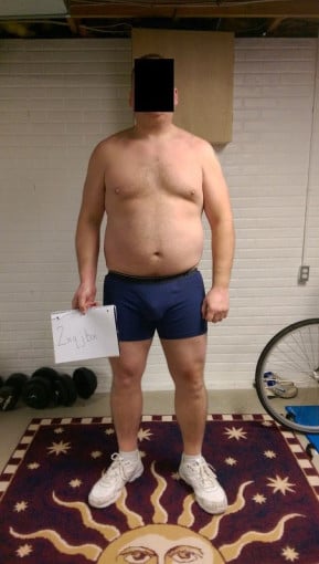 A progress pic of a person at 127 kg