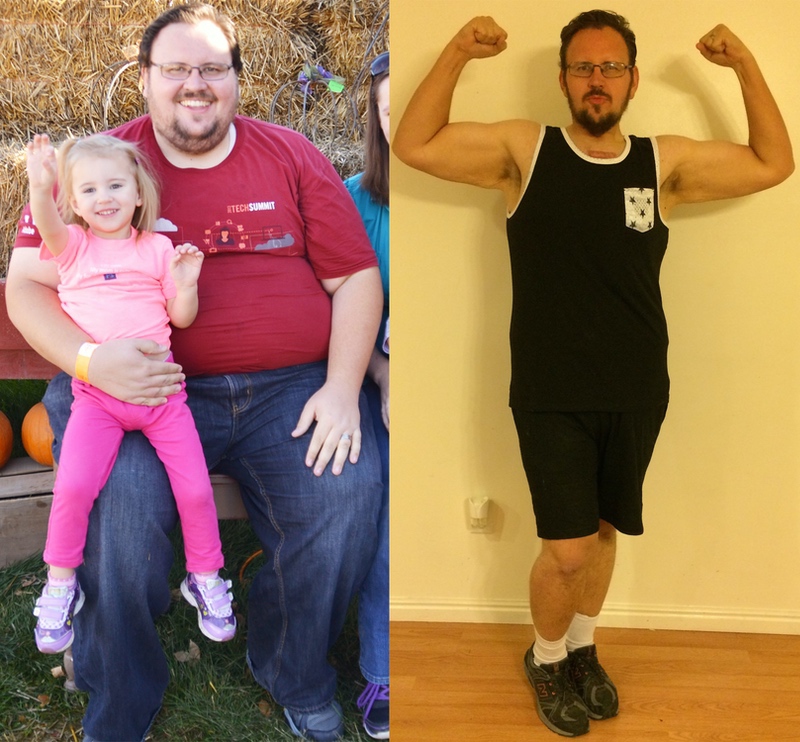 220 lbs Fat Loss Before and After 6'2 Male 461 lbs to 241 lbs