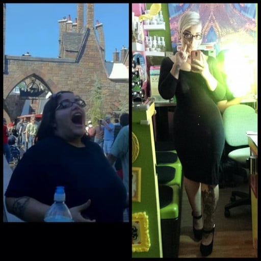 Progress Pics of 110 lbs Weight Loss 5'5 Female 280 lbs to 170 lbs
