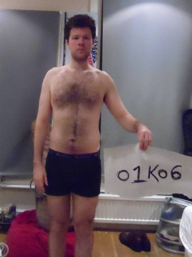 A photo of a 6'1" man showing a snapshot of 170 pounds at a height of 6'1