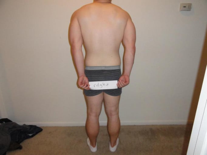 A picture of a 5'8" male showing a snapshot of 188 pounds at a height of 5'8