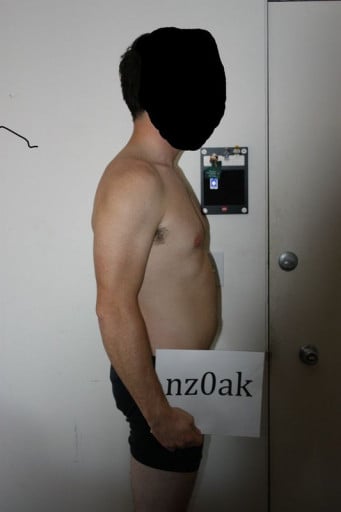 A progress pic of a 6'2" man showing a snapshot of 198 pounds at a height of 6'2