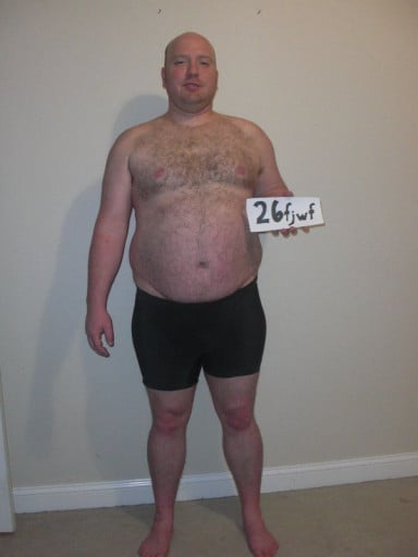 A picture of a 5'10" male showing a snapshot of 274 pounds at a height of 5'10