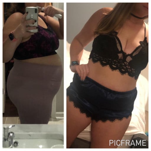 5 foot 5 Female Progress Pics of 50 lbs Fat Loss 240 lbs to 190 lbs