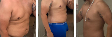 51 lbs Fat Loss Before and After 6 foot 2 Male 296 lbs to 245 lbs