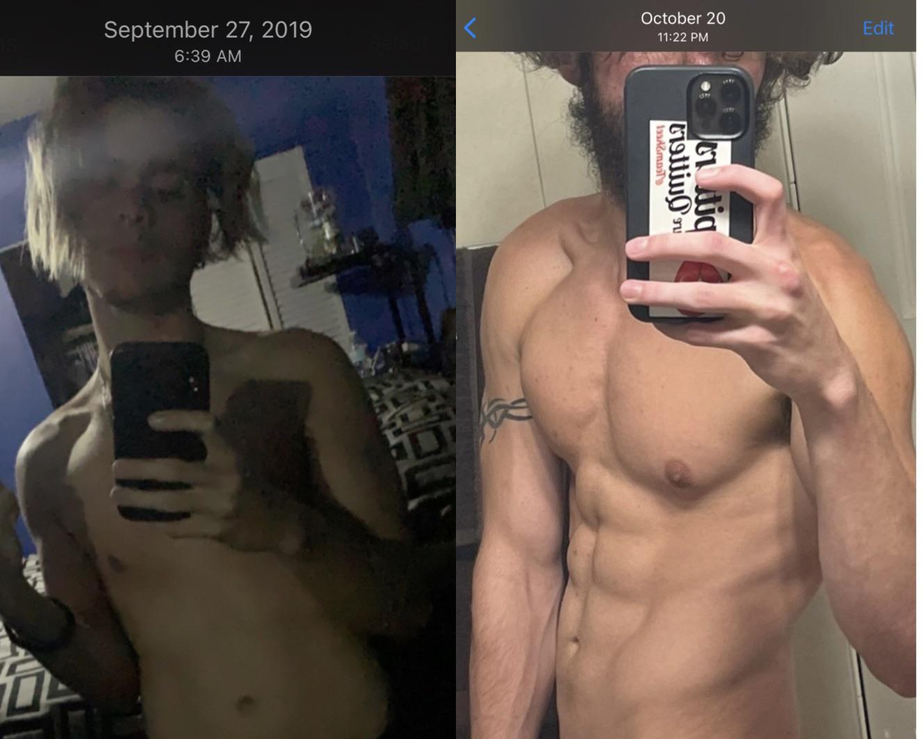 5'10 Male Before and After 73 lbs Weight Loss 203 lbs to 130 lbs