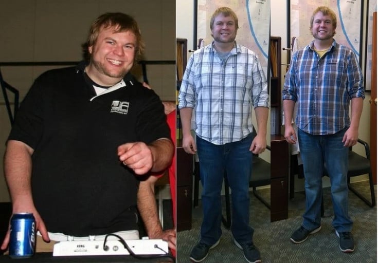 A picture of a 6'0" male showing a weight loss from 260 pounds to 240 pounds. A net loss of 20 pounds.