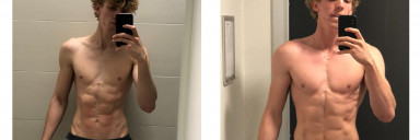 10 lbs Muscle Gain Before and After 6 foot 4 Male 158 lbs to 168 lbs