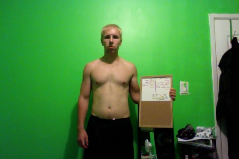 A progress pic of a 6'1" man showing a snapshot of 183 pounds at a height of 6'1