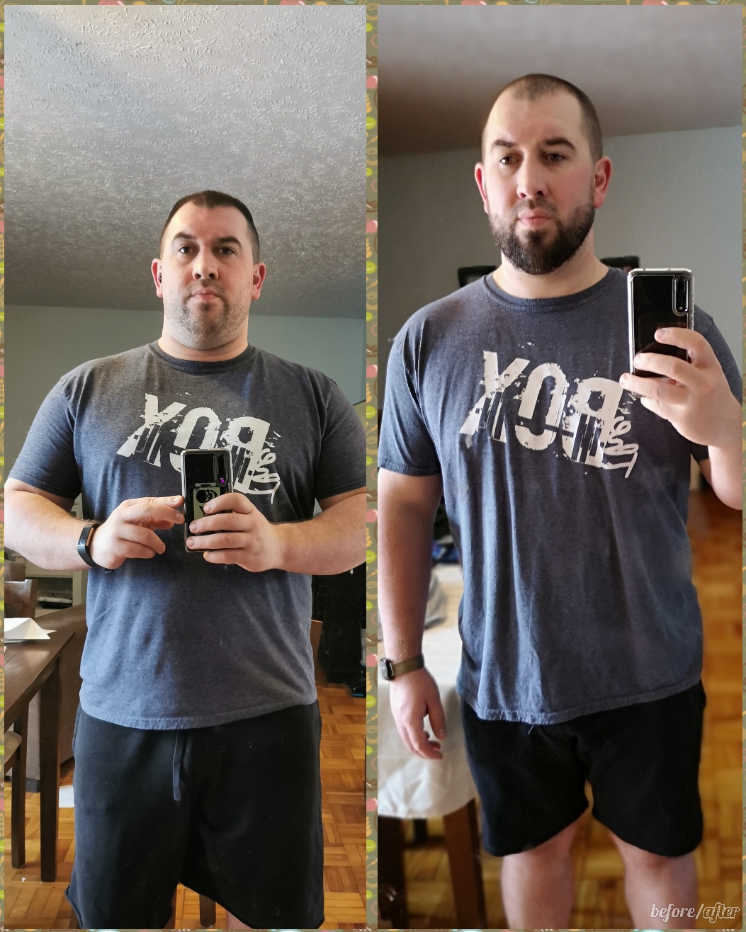 5'10 Male Progress Pics of 45 lbs Fat Loss 285 lbs to 240 lbs
