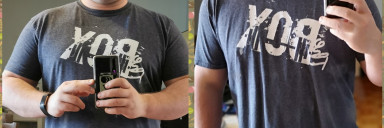 Before and After 45 lbs Fat Loss 5'10 Male 285 lbs to 240 lbs