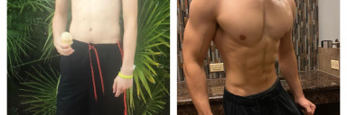 5'9 Male Progress Pics of 34 lbs Muscle Gain 115 lbs to 149 lbs