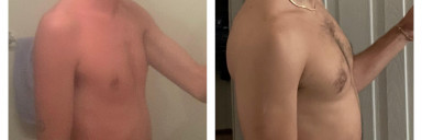 Progress Pics of 43 lbs Muscle Gain 6 feet 1 Male 135 lbs to 178 lbs