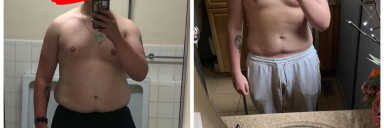 73 lbs Fat Loss Before and After 6'2 Male 260 lbs to 187 lbs