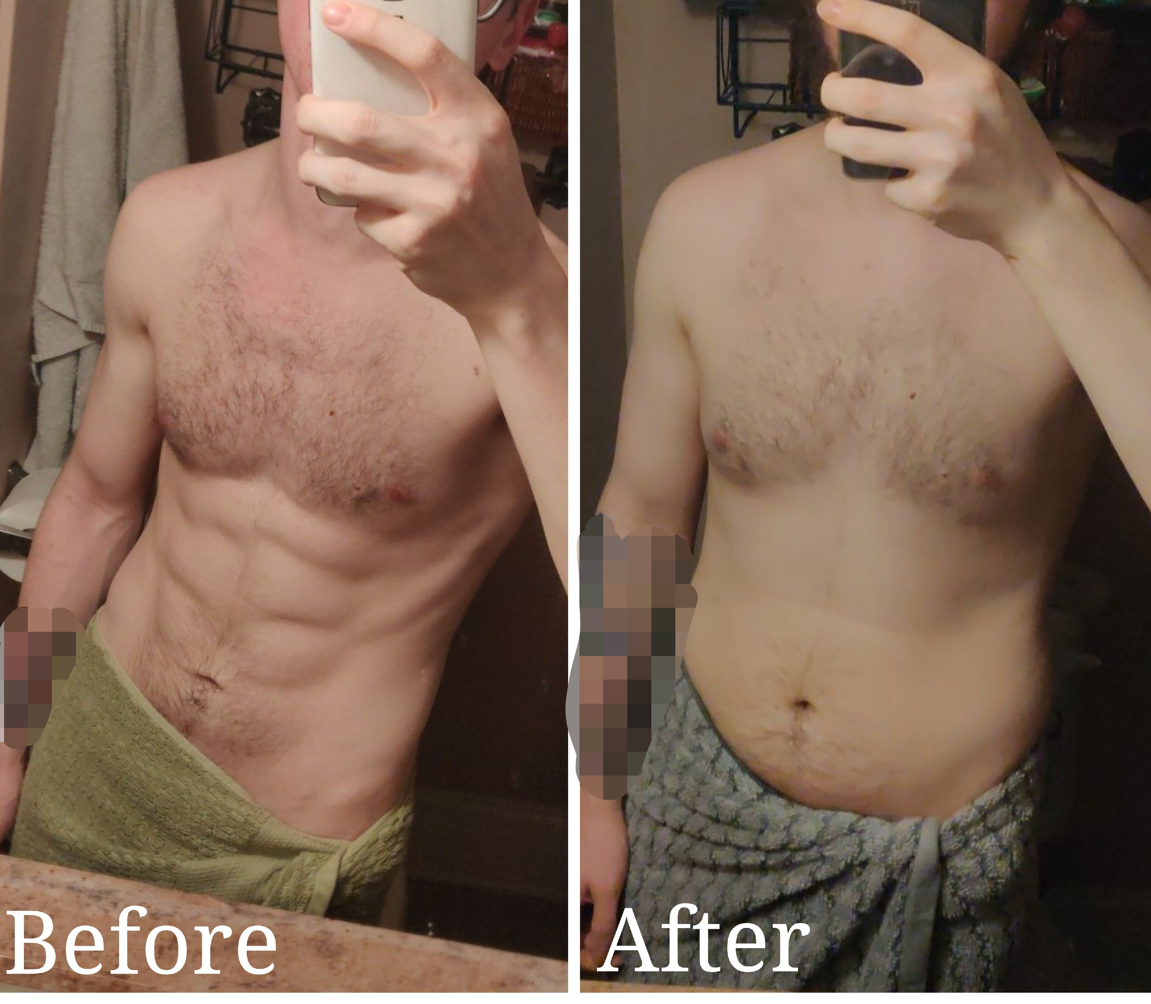 30 lbs Muscle Gain Before and After 5 foot 7 Male 145 lbs to 175 lbs