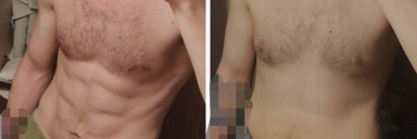 30 lbs Muscle Gain Before and After 5 foot 7 Male 145 lbs to 175 lbs