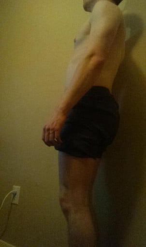 A picture of a 5'7" male showing a snapshot of 150 pounds at a height of 5'7