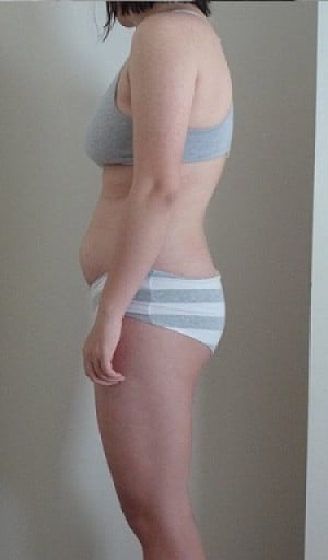 A progress pic of a 5'6" woman showing a snapshot of 174 pounds at a height of 5'6