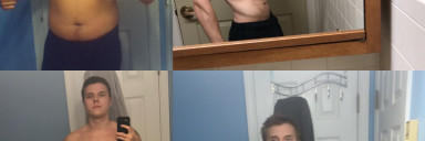 30 lbs Fat Loss Before and After 5'9 Male 200 lbs to 170 lbs
