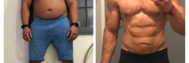 Before and After 71 lbs Fat Loss 5 feet 6 Male 253 lbs to 182 lbs