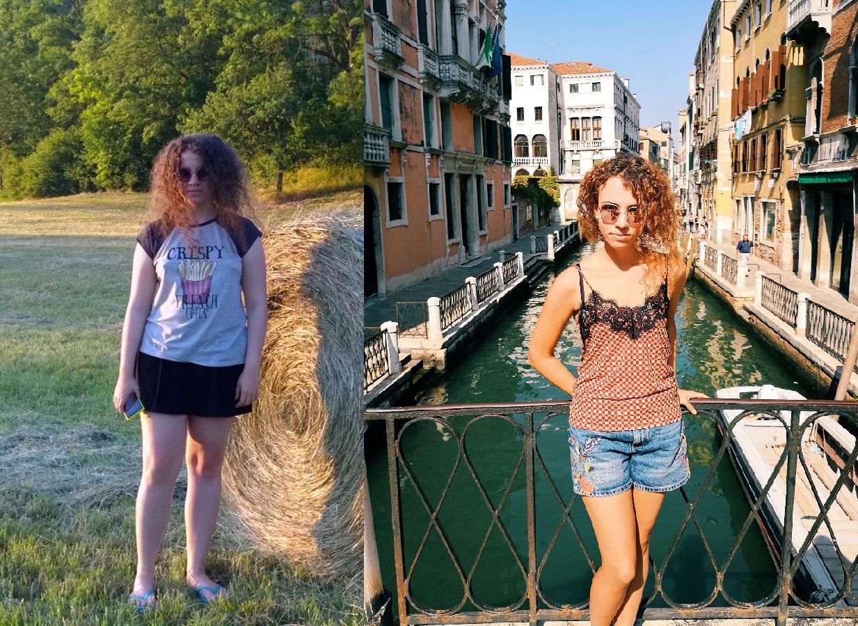 Before and After 49 lbs Fat Loss 5'4 Female 161 lbs to 112 lbs