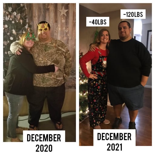 A progress pic of a person at 541 lbs