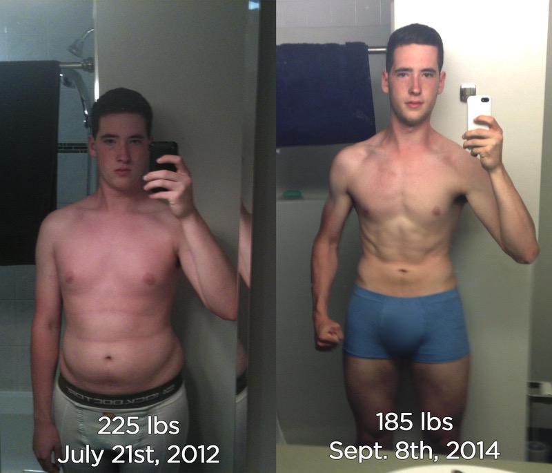 6'3 Male Before and After 52 lbs Fat Loss 225 lbs to 173 lbs