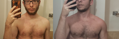5'7 Male Progress Pics of 24 lbs Muscle Gain 117 lbs to 141 lbs
