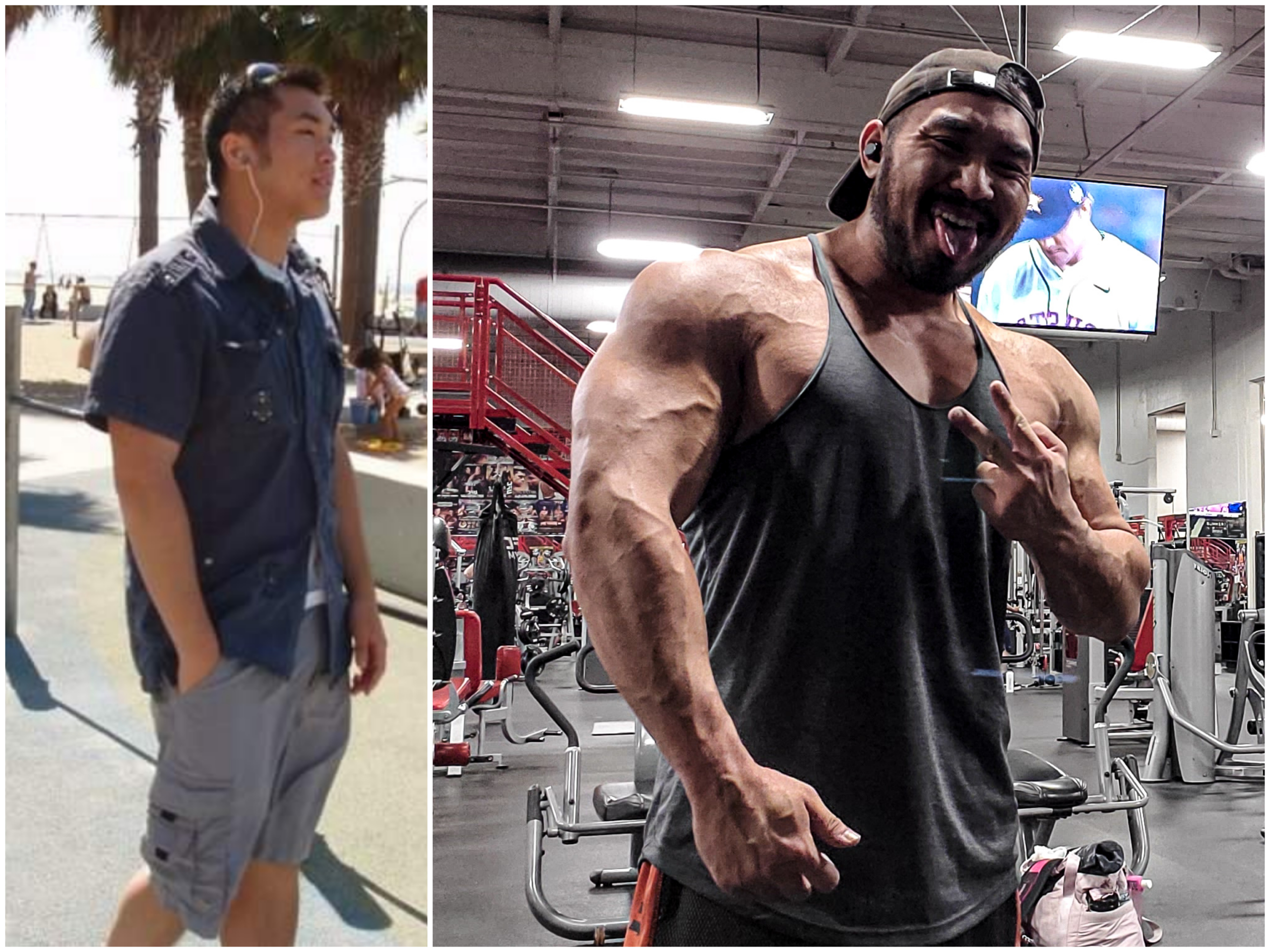 20 lbs Weight Gain Before and After 5 foot 8 Male 165 lbs to 185 lbs