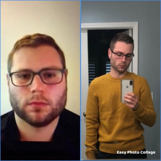5 foot 5 Male Before and After 87 lbs Weight Loss 226 lbs to 139 lbs