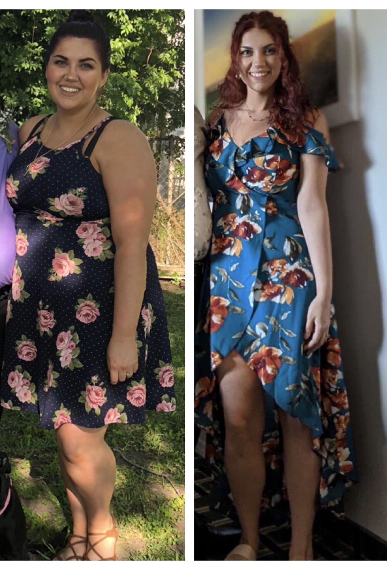 Progress Pics of 59 lbs Fat Loss 5'4 Female 200 lbs to 141 lbs