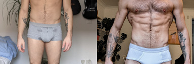 Before and After 5 lbs Weight Gain 5'9 Male 150 lbs to 155 lbs